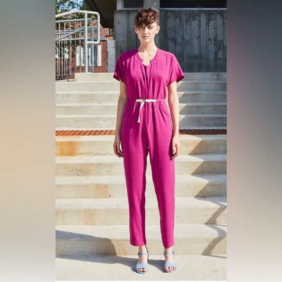 🇨🇦Dagg & Stacey Abner Jumpsuit Azure Blue - Picture 1 of 12